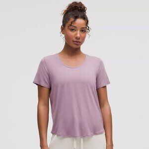 Lululemon Lavender Lux Modal-Silk Twist-Back Short-Sleeve shirt yoga top